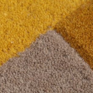 Tapis de couloir en laine COLLAGE Jaune