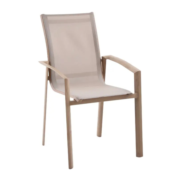Fauteuil de jardin Axant beige lin/miel