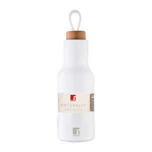 Bergner NATURALLY Botella de agua 550ml en Acero inoxidable Blanco