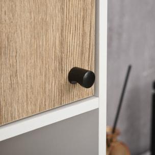 Armario Alto de Baño con 2 Puertas y 6 Estantes para Ducha Aseo 30x31,5x169 cm