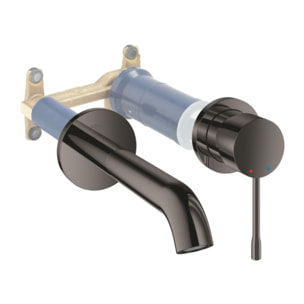 GROHE Mitigeur mural lavabo Essence Taille M Hard Graphite + corps encastré