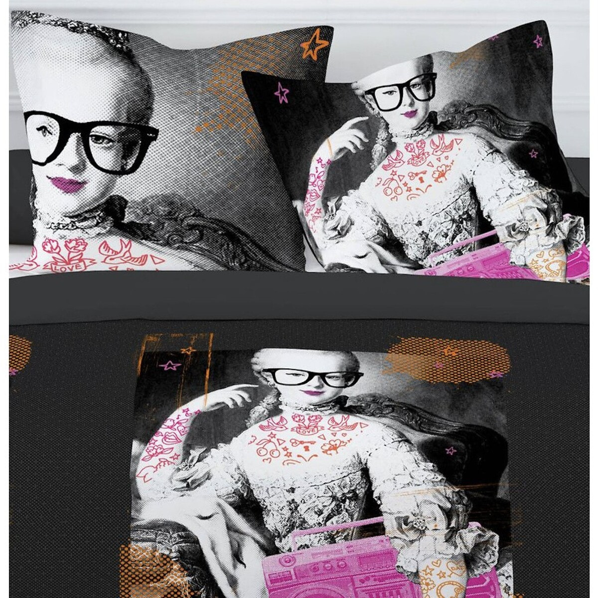 Parure Housse De Couette 100% coton Opera Rock