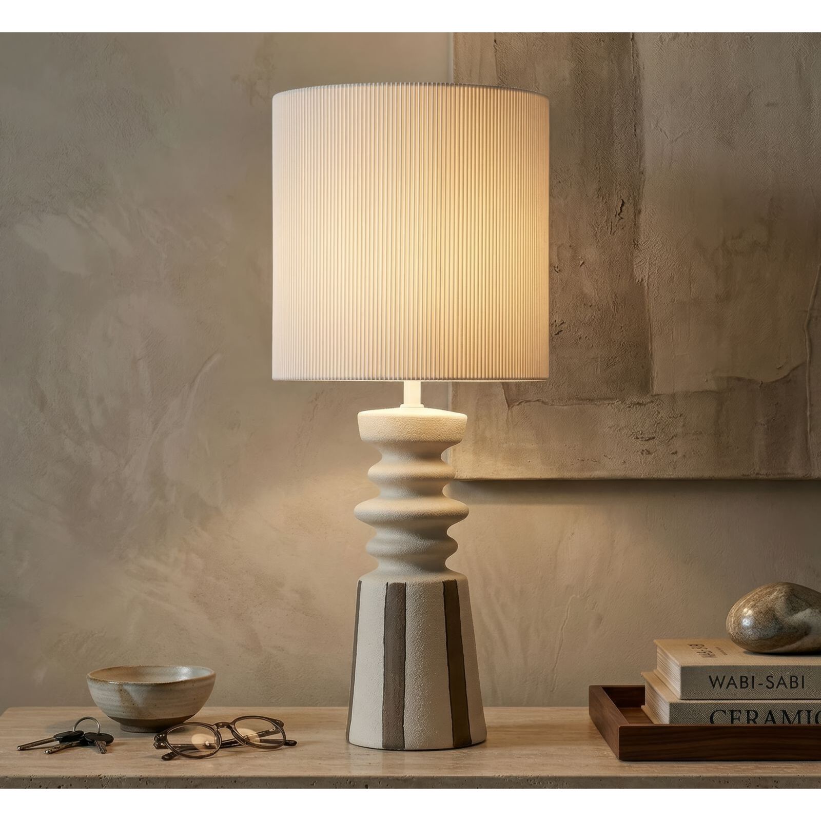 LAMPADA DA TAVOLO TRIBAL CM Ø 26,5X67