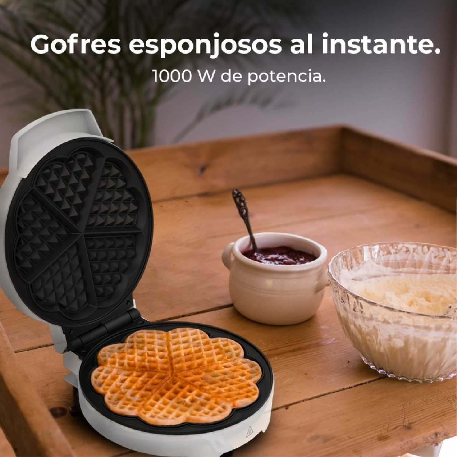 Cecotec Piastra per waffle Fun Gofrestone Round