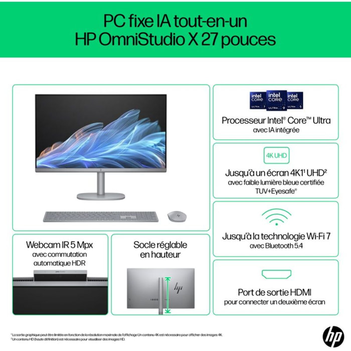 Ordinateur tout-en-un HP OmniStudio X 27-cs0000nf