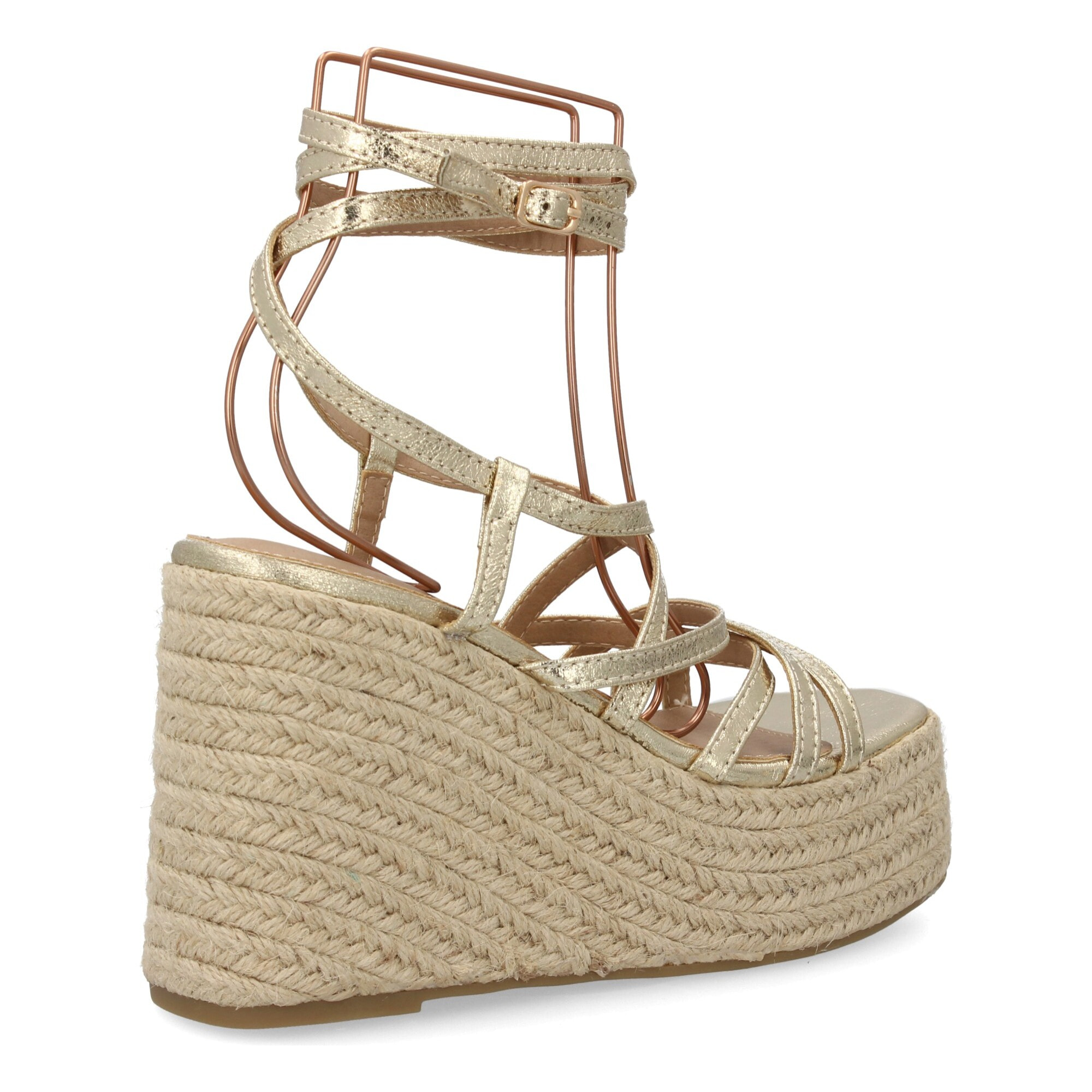 Sandalia romana cuña alta plataforma para mujer