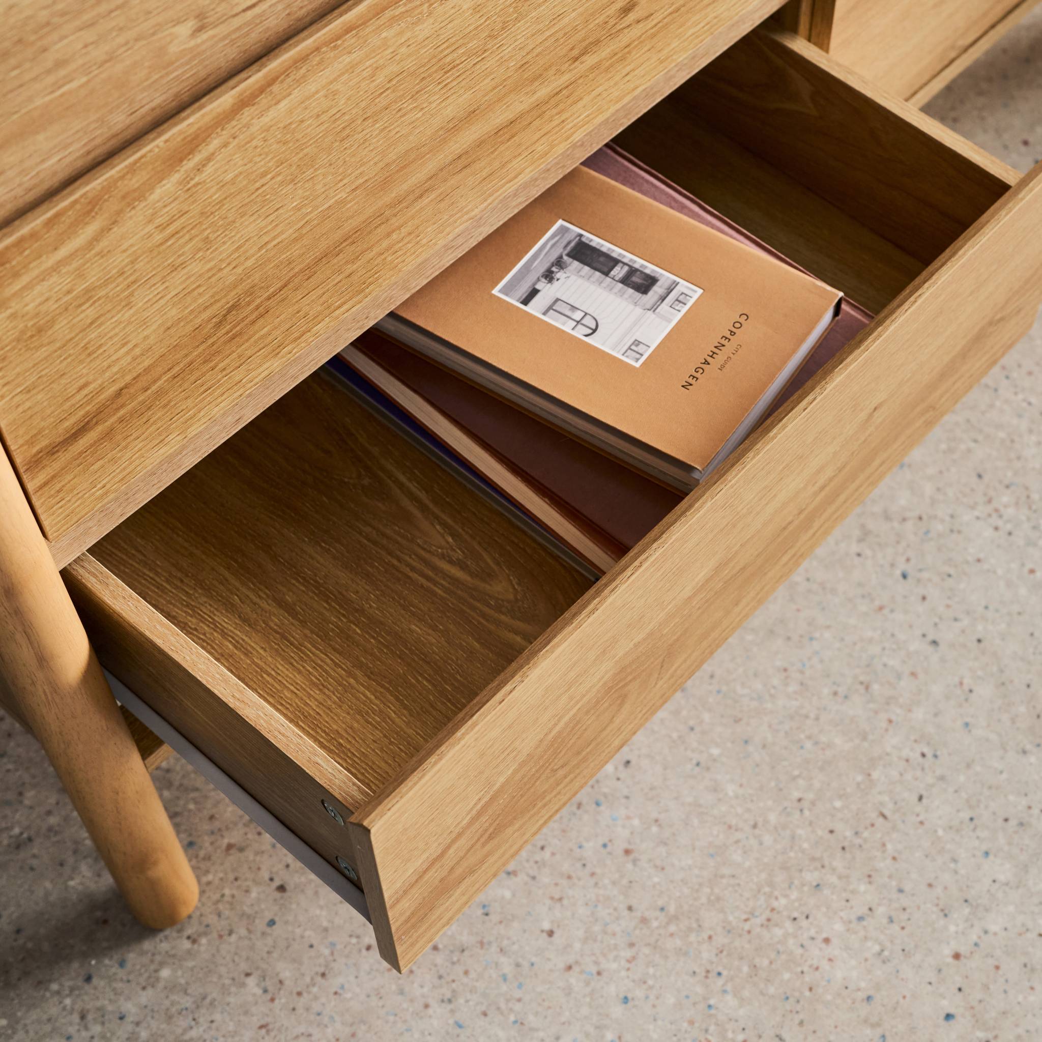 Commode décor bois 6 tiroirs  HARMONY