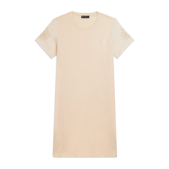 Abito con Ricamo Sangallo sulle Maniche