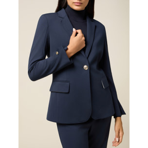 Oltre - Blazer en punto milano - Azul