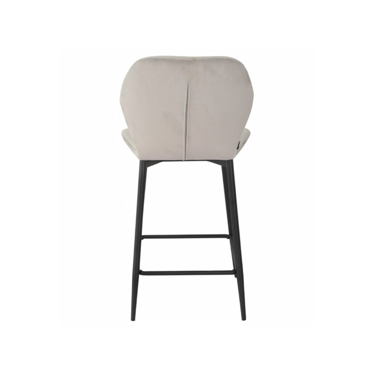 Chaise de bar en velours avec pieds en métal noir - FAUSTINE 2