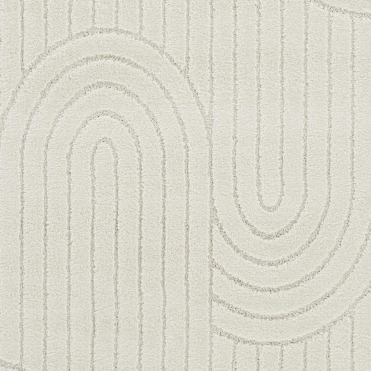 Tapis salon, motif géométrique en relief, poil ras, RAFI