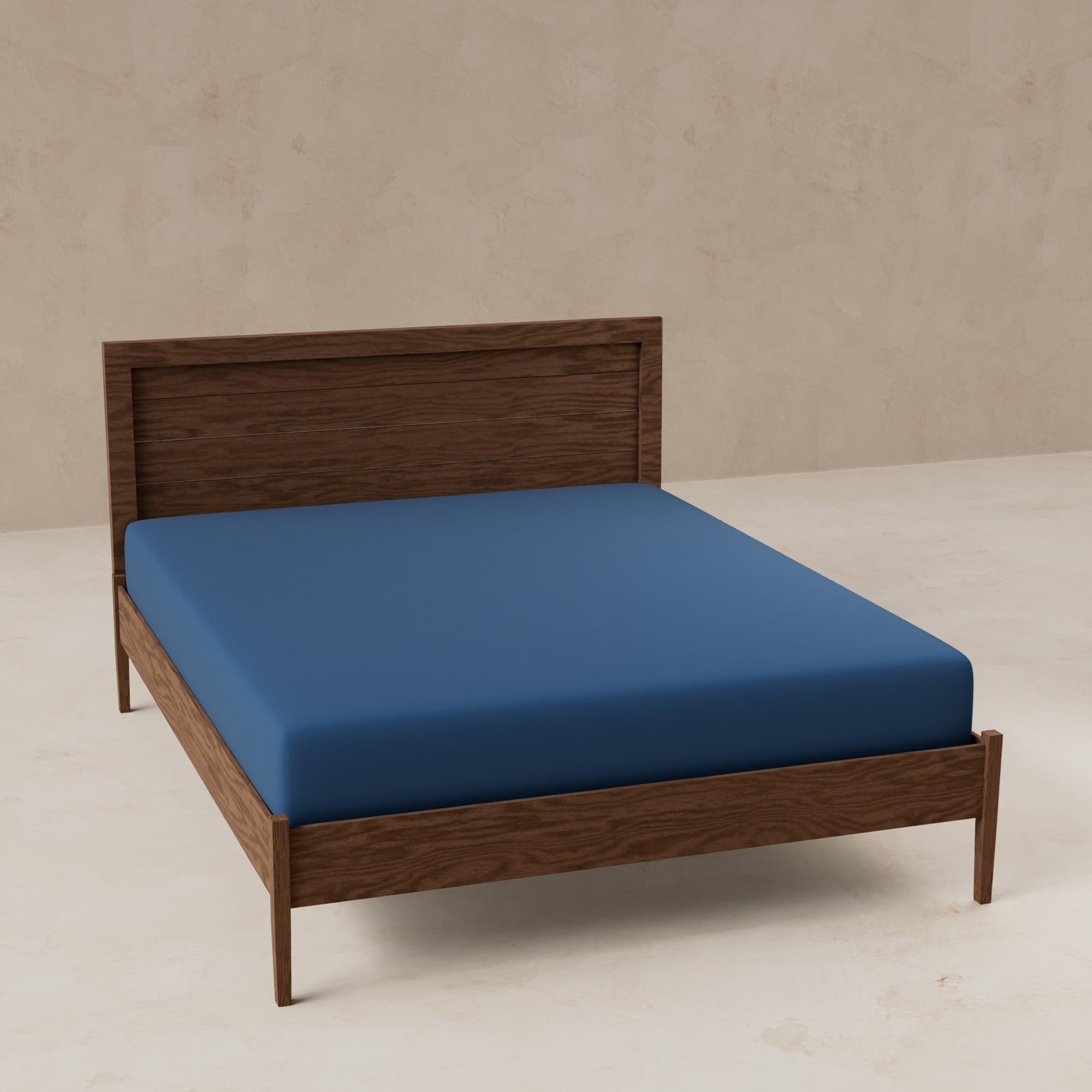 Sábana bajera para cama en color azul rainbow benetton