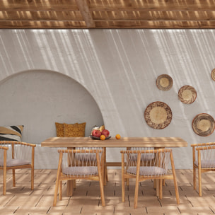 Table de jardin 200 cm en bois de teck massif - Suri