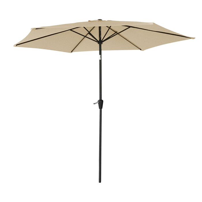 Parasol droit HAPUNA rond - Beige