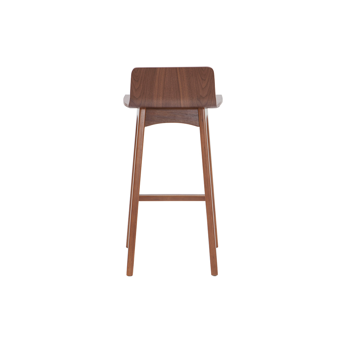 Tabourets de bar scandinaves noyer H65 cm (lot de 2) BALTIK