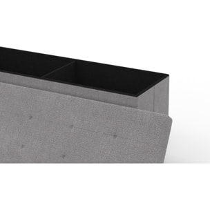 Banc coffre Loan - Gris - Pieds noirs