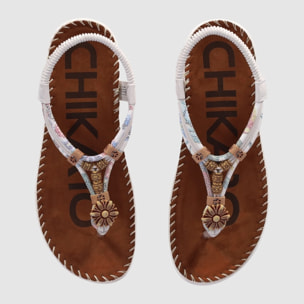 Sandalias - Blanco - Tacón: Bajo