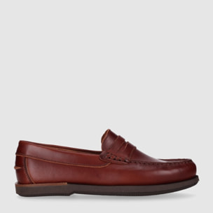 Zapatos de Piel - Burdeos - Tacón: Bajo