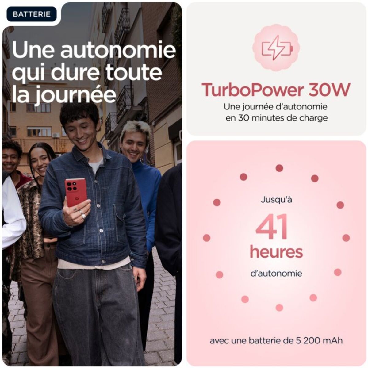 Smartphone MOTOROLA G86 Rouge 256Go 5G