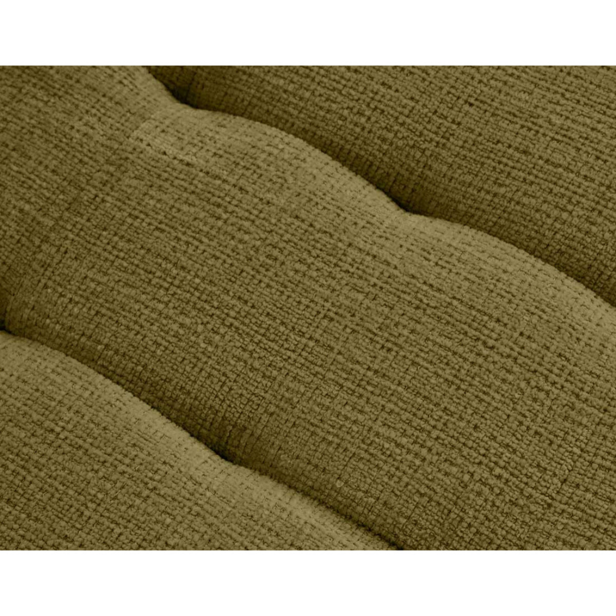Anna - canapé d'angle droit 5 places convertible en velours texturé - Vert Olive