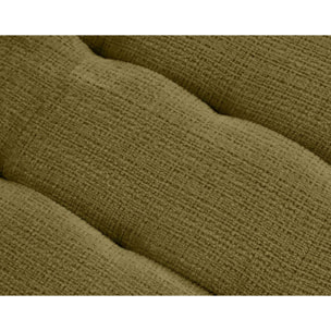 Anna - canapé d'angle droit 5 places convertible en velours texturé - Vert Olive