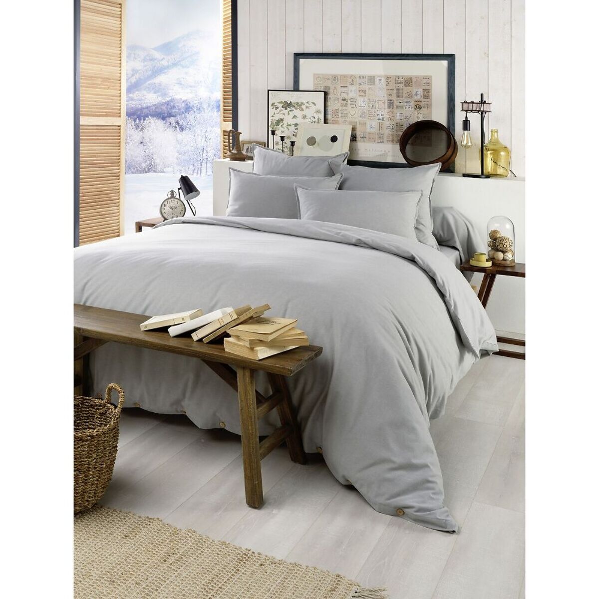 Housse De Couette 100% flanelle Brume