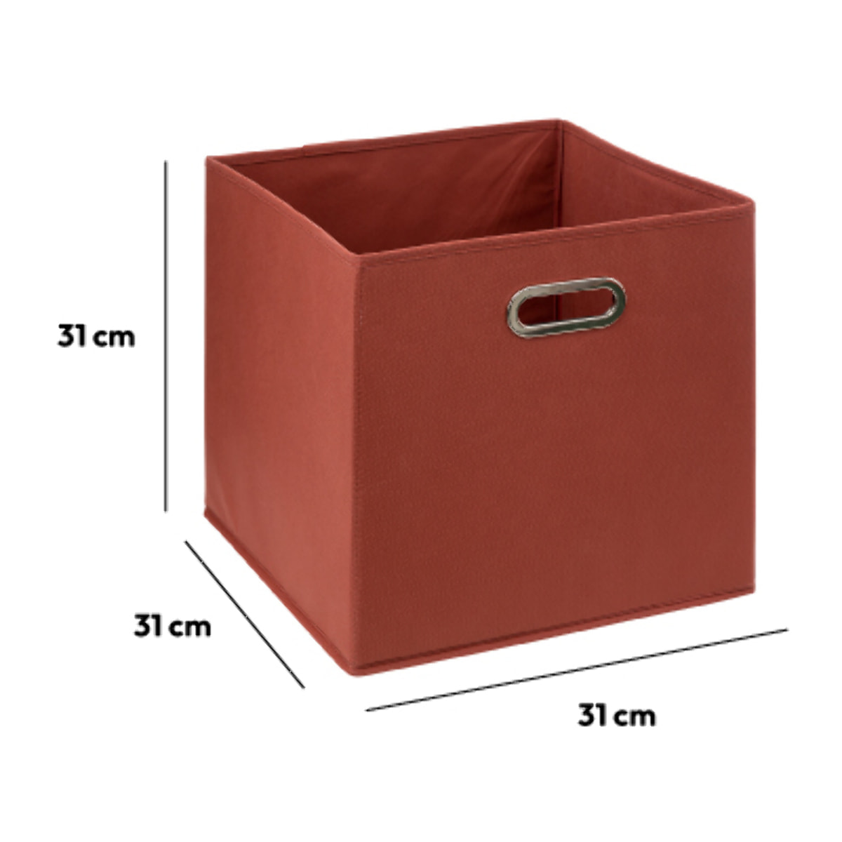 Panier tissu 31x31cm "Mix N' Modul" terre de sienne