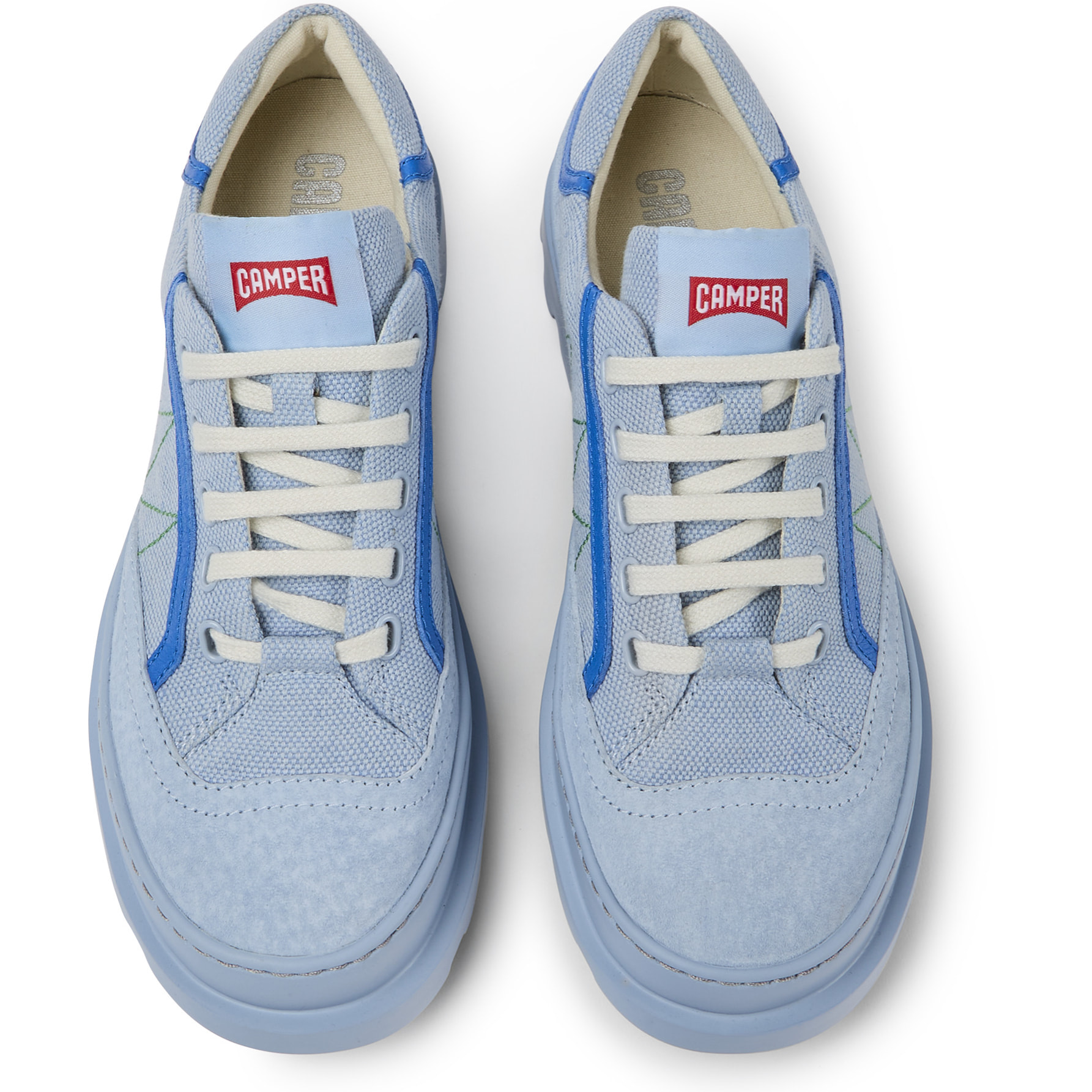 Scarpe stringate - CAMPER Brutus - Blu - Cotone/Pelle