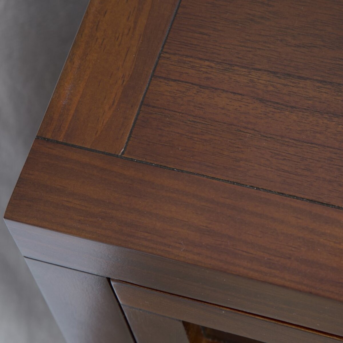 Buffet Kenia -bois massif de mindi et placage naturel de mindi-couleur teck 110 x 94 x 35 cm