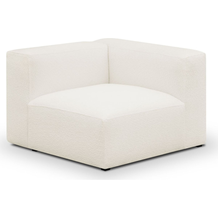 Chauffeuse d'angle à droite modulable en tissu bouclette - MODULO