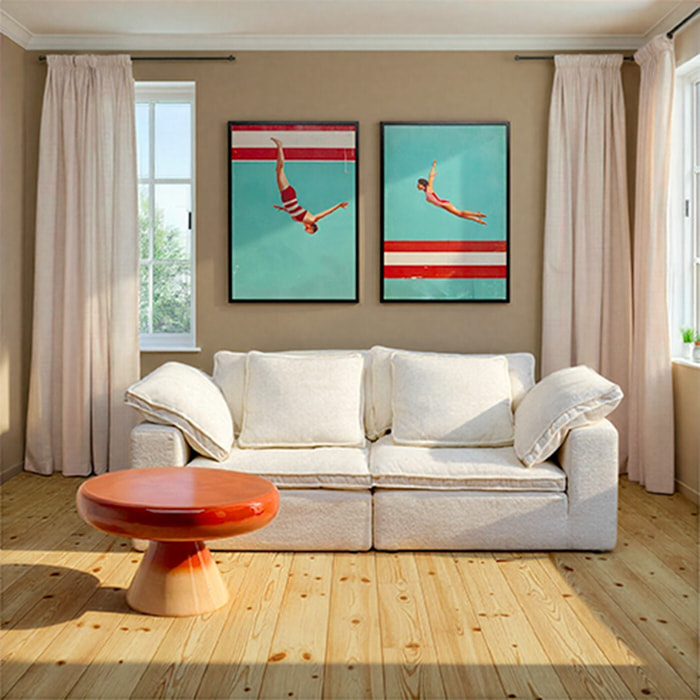 Affiche encadrée plongeon 73x103cm Kare Design