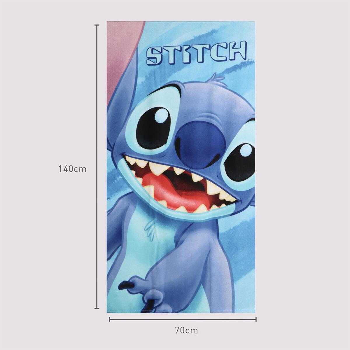 Toalla Microfibra de Stitch - 70x140x1 cm - Color:Azul