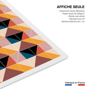 Affiche patchwork scandinave Affiche seule