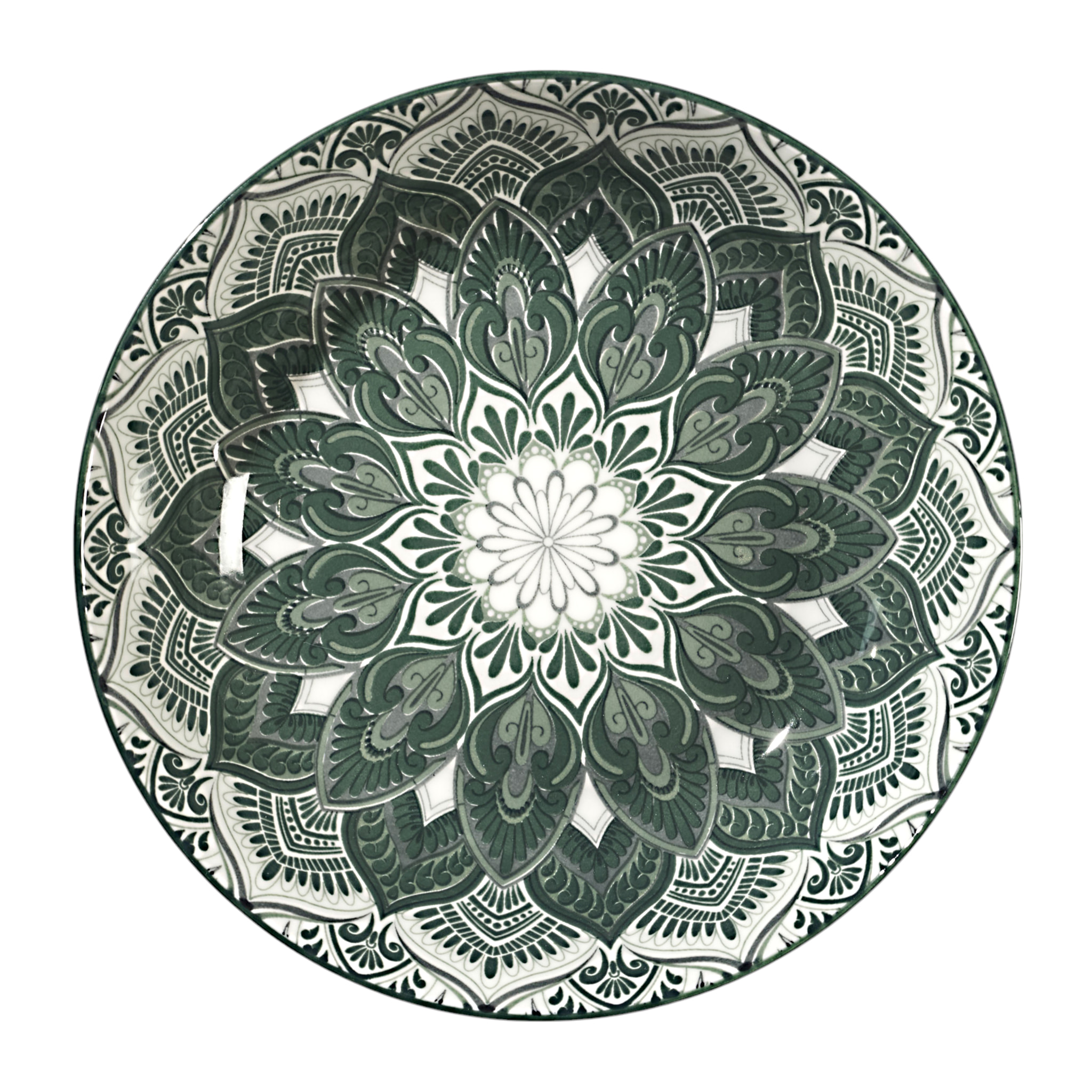 Service Vaisselle 12pcs Mandala Vert