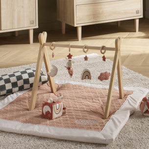 Grand tapis de jeu en coton matelassé
