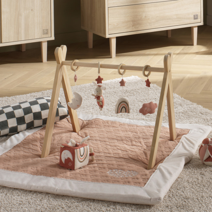 Grand tapis de jeu en coton matelassé