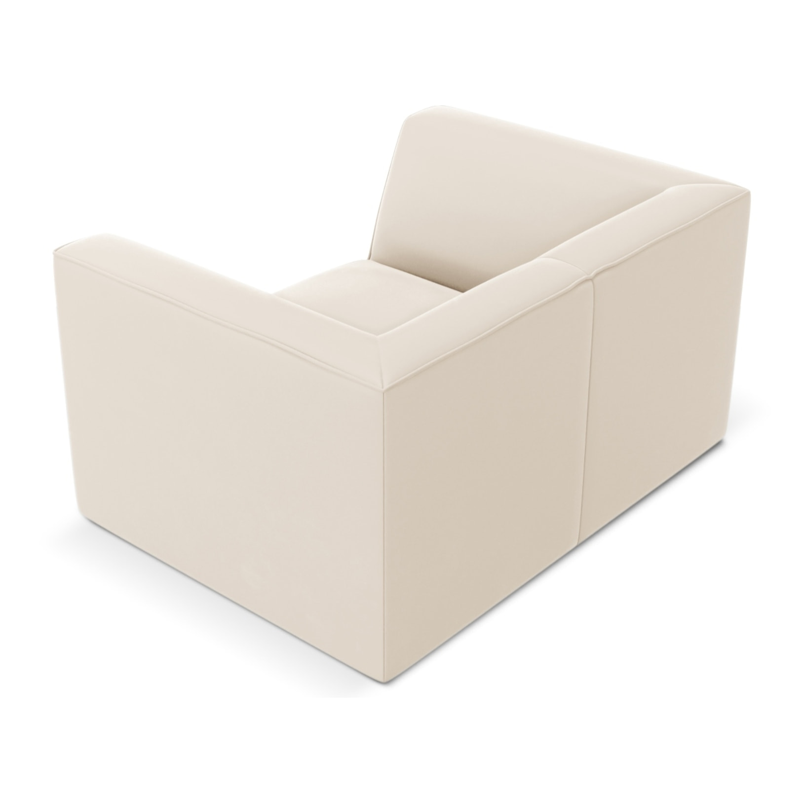 Fauteuil "Charles" en velours beige