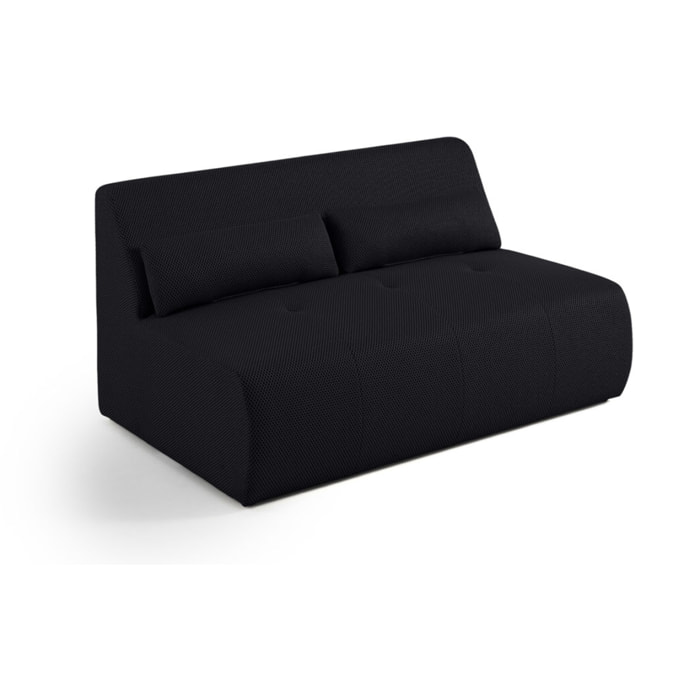 Onyx - canapé droit 2 places - en tissu mailles 3D - Noir