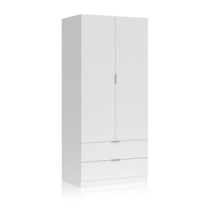 Armario Lark 2 Puertas 2 Cajones Blanco