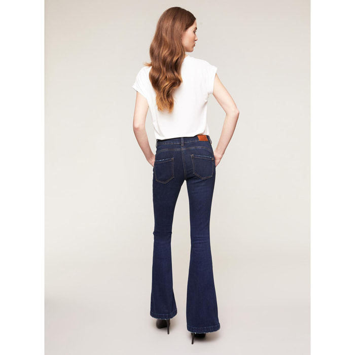 Motivi - Jeans flare Bianca - Blu