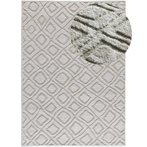 JUNO Alfombra geométrica con relieve gris, varias medidas disponibles.