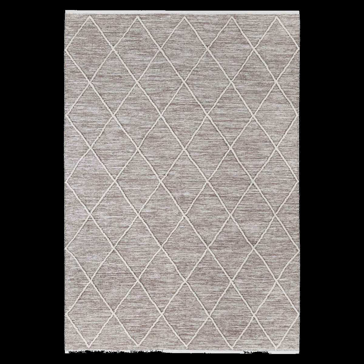 Tapis salon et chambre tissé en coton motif scandinave JABI