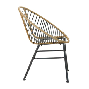 Silla Metal Fibra Sintetica Azul 56x66x78 Cm