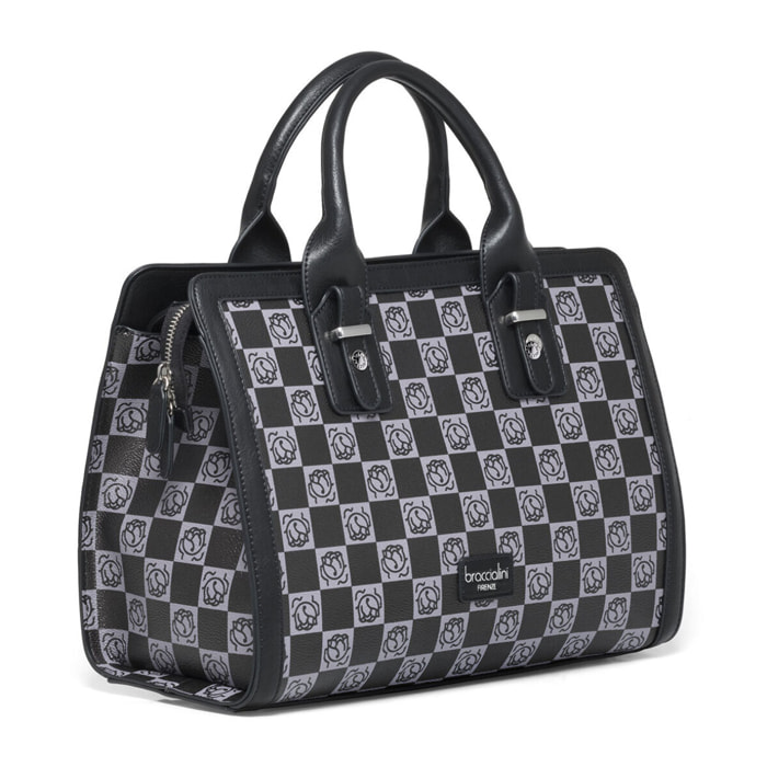 Borsa a bauletto  da donna Textile Polyurethane 36x26x18 cm
