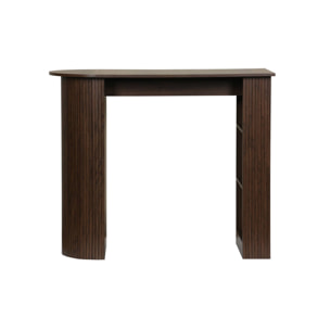 Table bar, table haute de cuisine décor bois avec rangements WALLIS