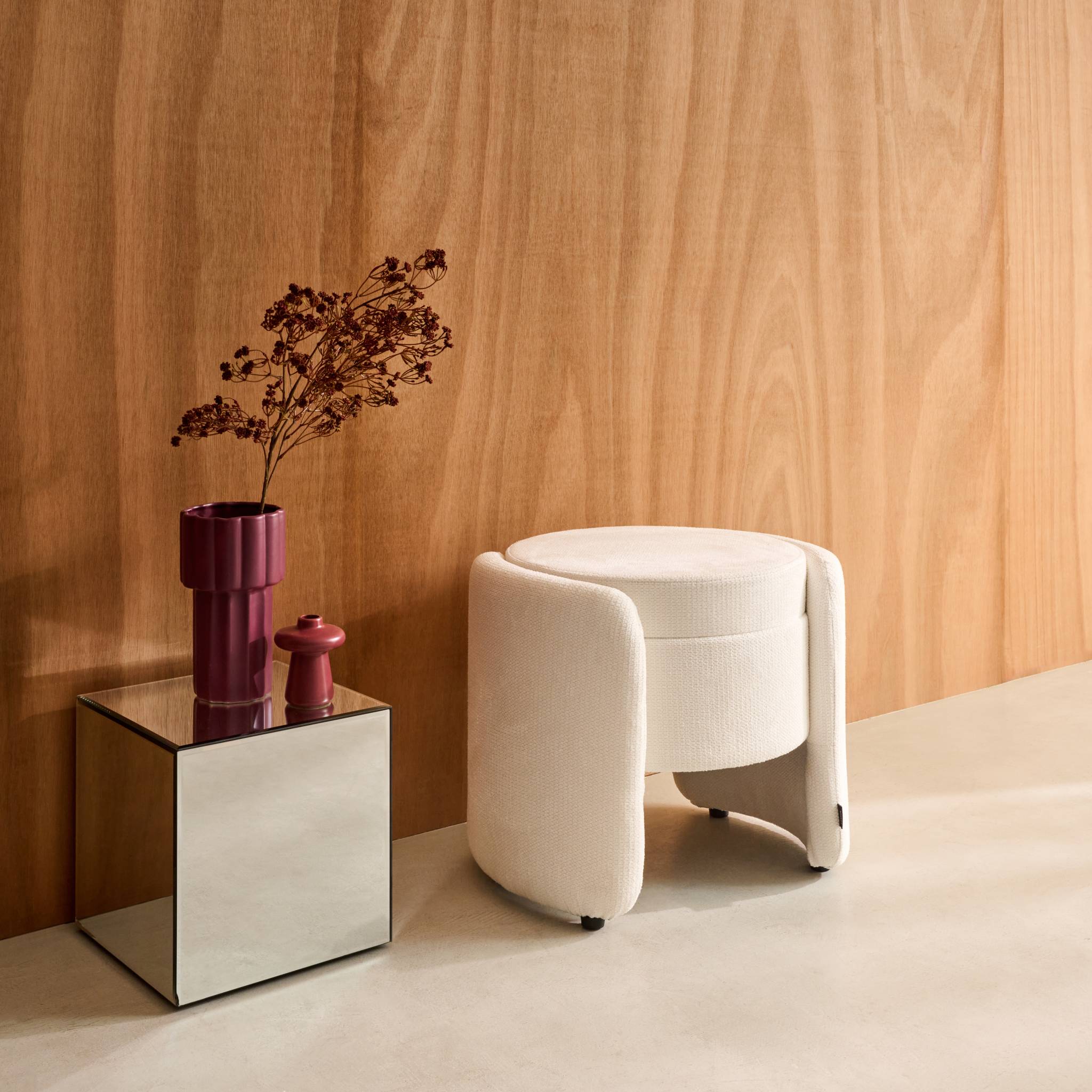 Tabouret coffre contemporain tissu KALO