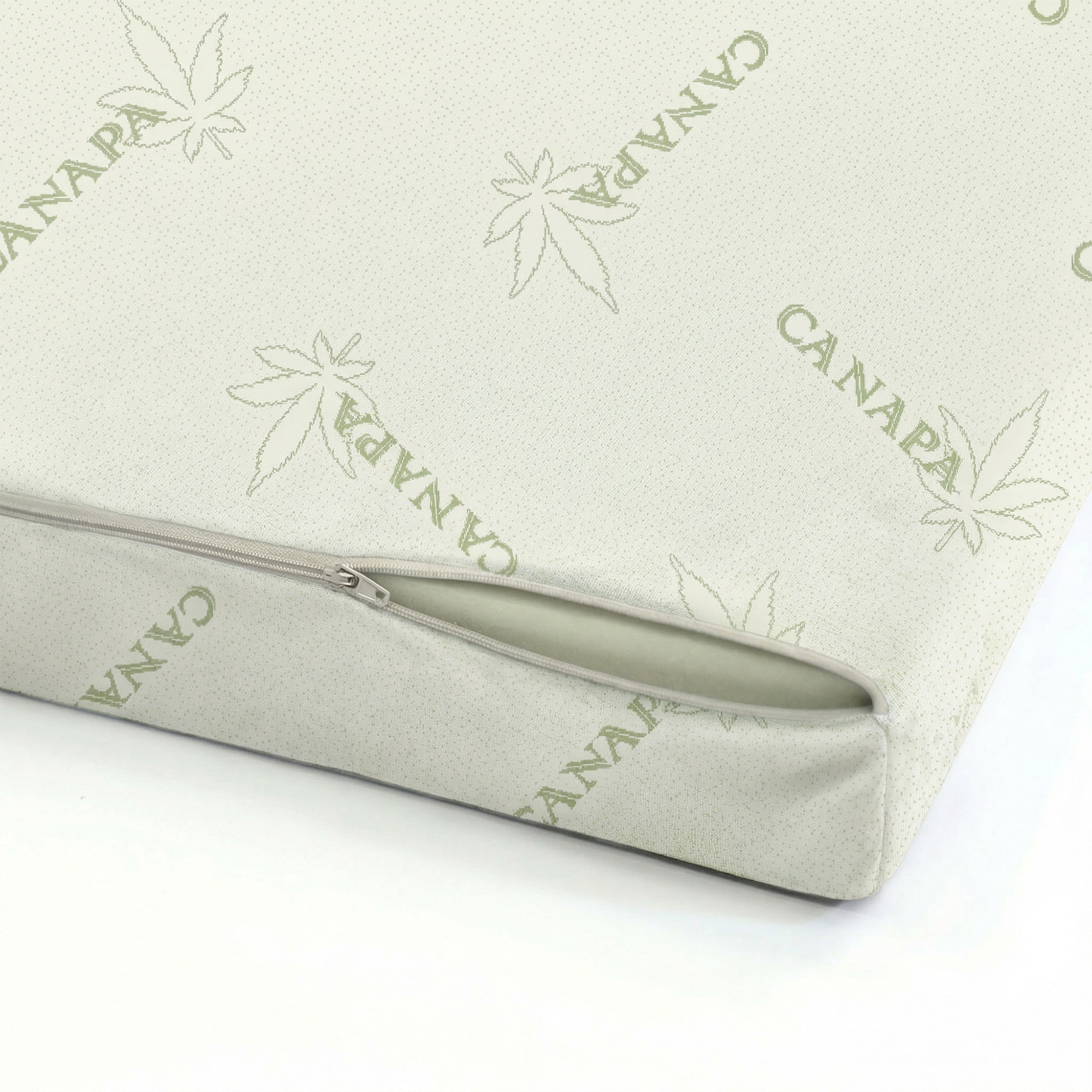 TOPPER MEMORY CON FODERA CANAPA MATRIMONIALE