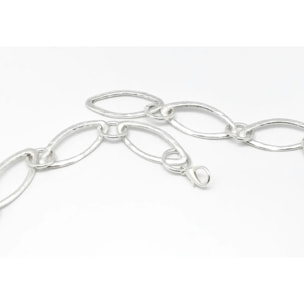 Cinturón cadena plata-negro Triple "Black-rock"