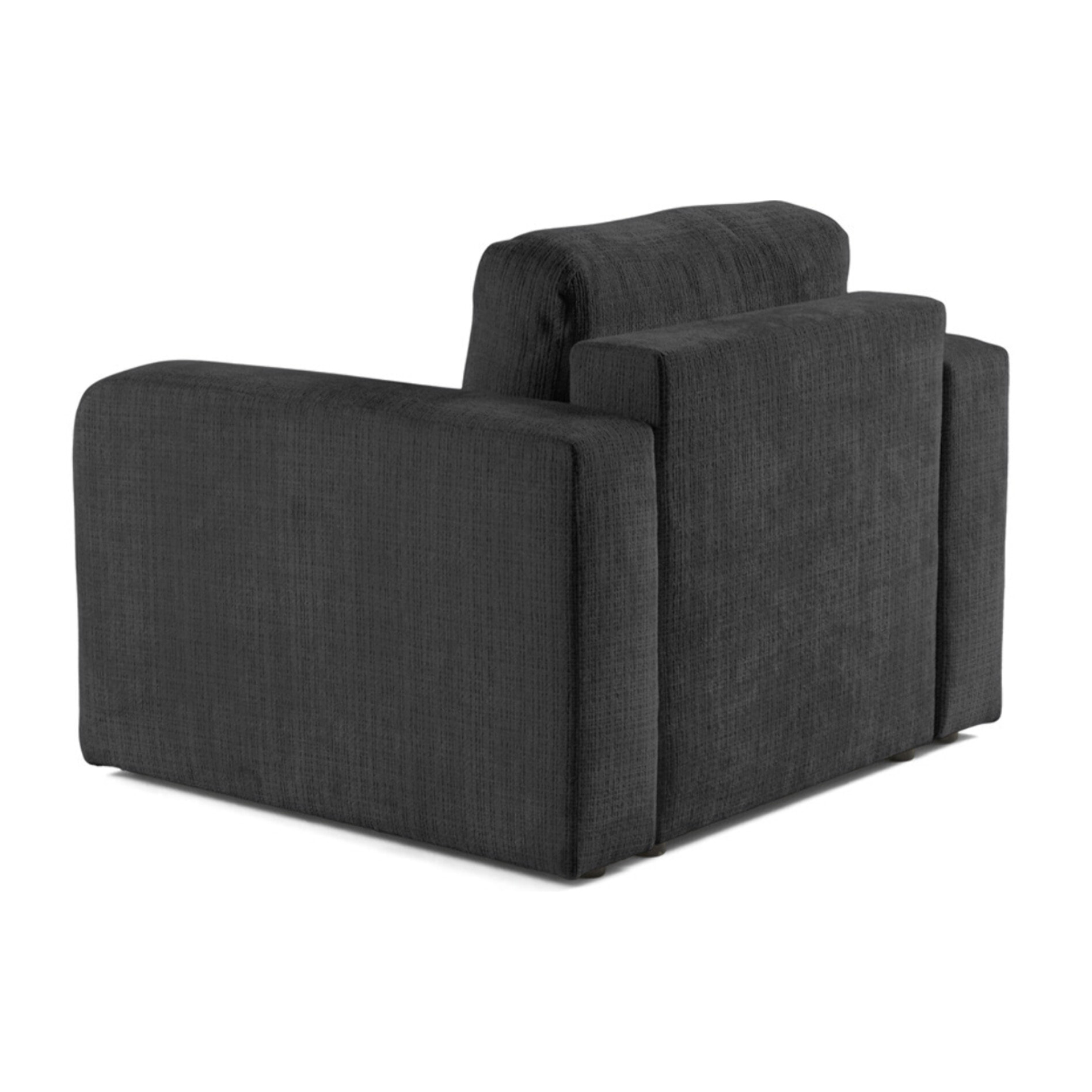 Miro - fauteuil en velours texturé - Gris Anthracite