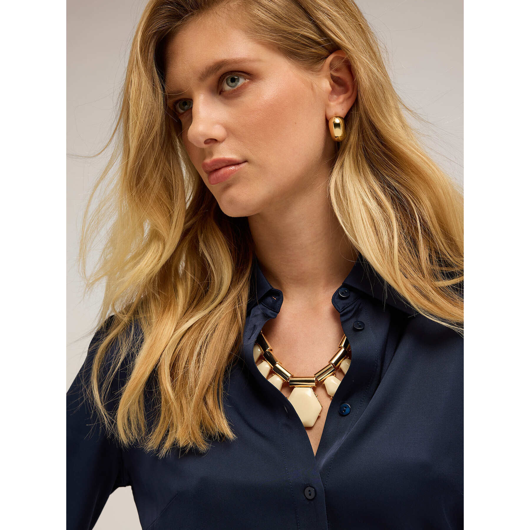 Motivi - Camicia satin - Blu